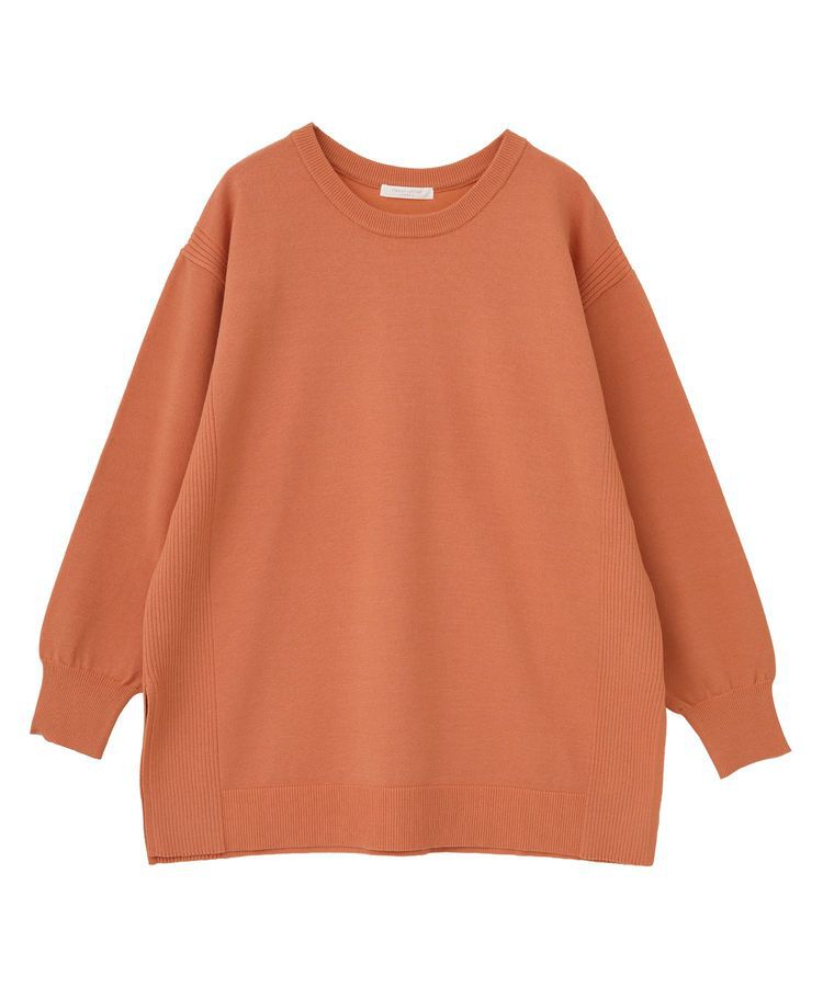 Green Parks「もちやわサイドリブニットチュニック」|ニット・セーター|