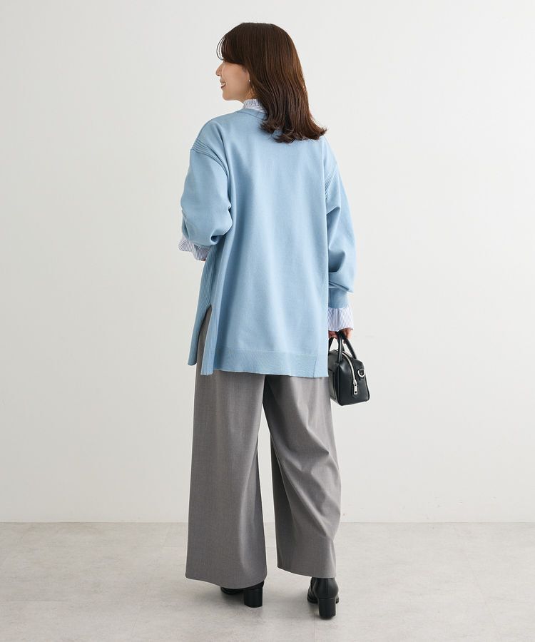 Green Parks「もちやわサイドリブニットチュニック」|ニット・セーター|
