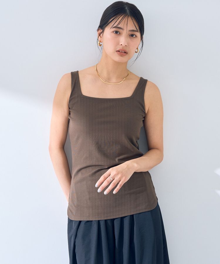 YECCA VECCA「2wayスクエアリブタンクトップ」|インナー|