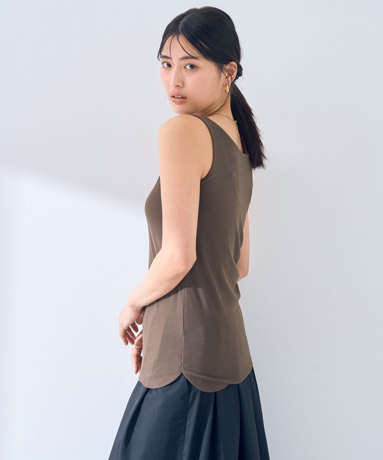 YECCA VECCA「2wayスクエアリブタンクトップ」|インナー|