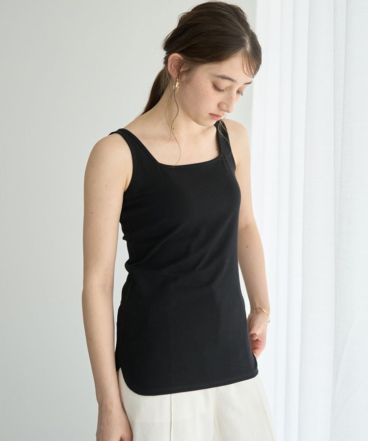 YECCA VECCA「2wayスクエアリブタンクトップ」|インナー|