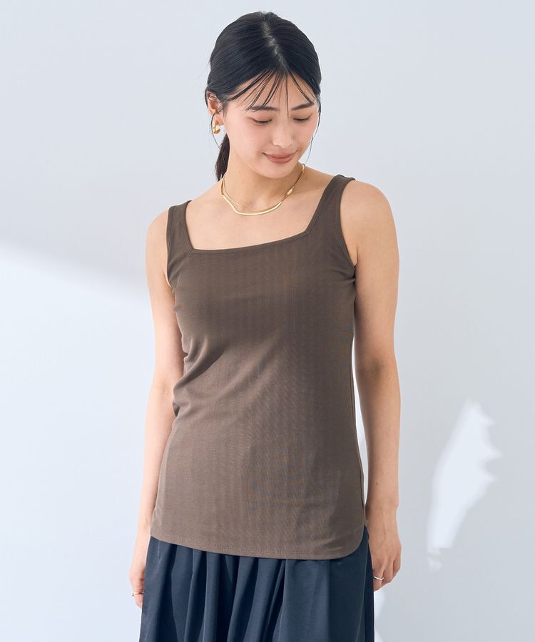 YECCA VECCA「2wayスクエアリブタンクトップ」|インナー|