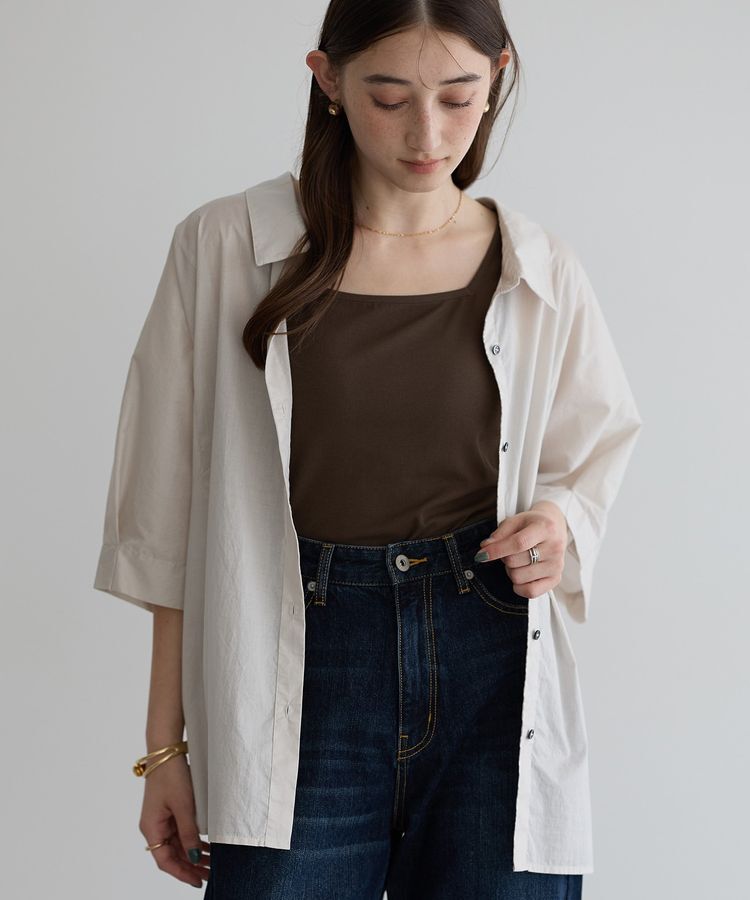 YECCA VECCA「2wayスクエアリブタンクトップ」|インナー|