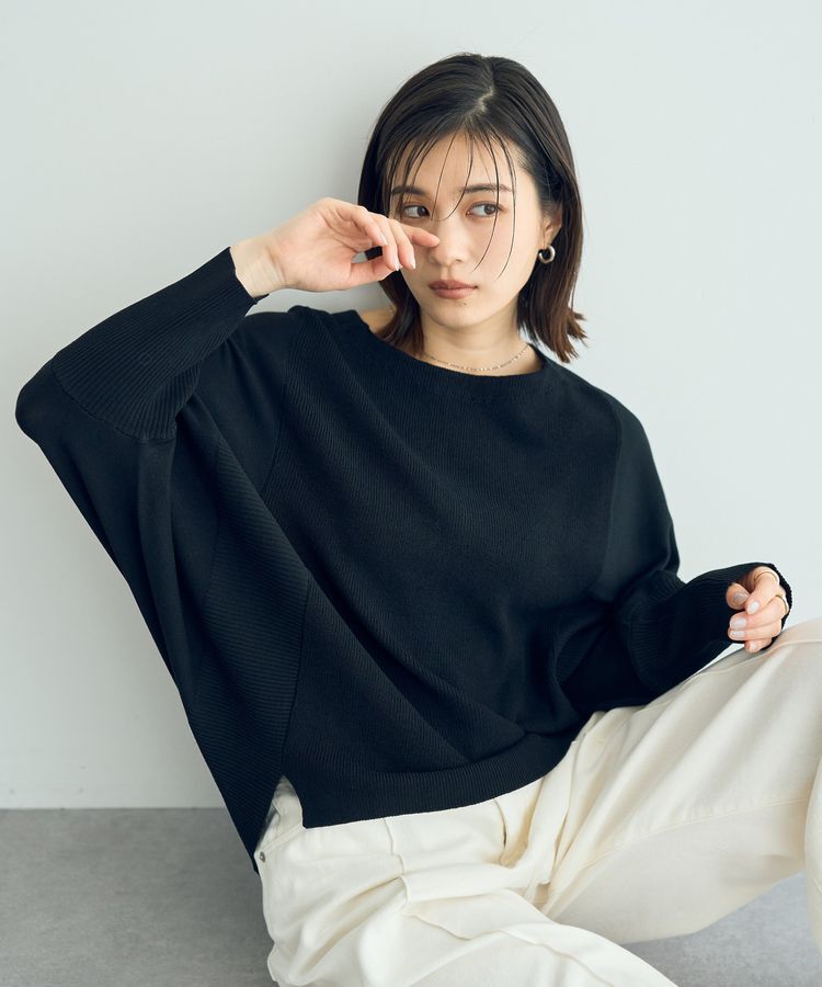 YECCA VECCA「リブMIXドルマンニット」|ニット・セーター|