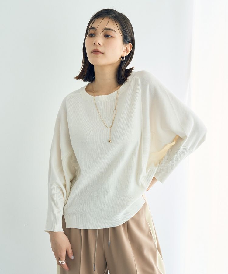 YECCA VECCA「リブMIXドルマンニット」|ニット・セーター|