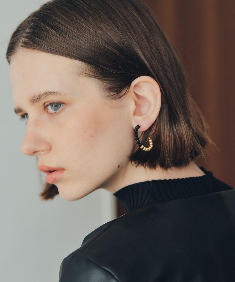 YECCA VECCA「メタルボールフープピアス」|ピアス|