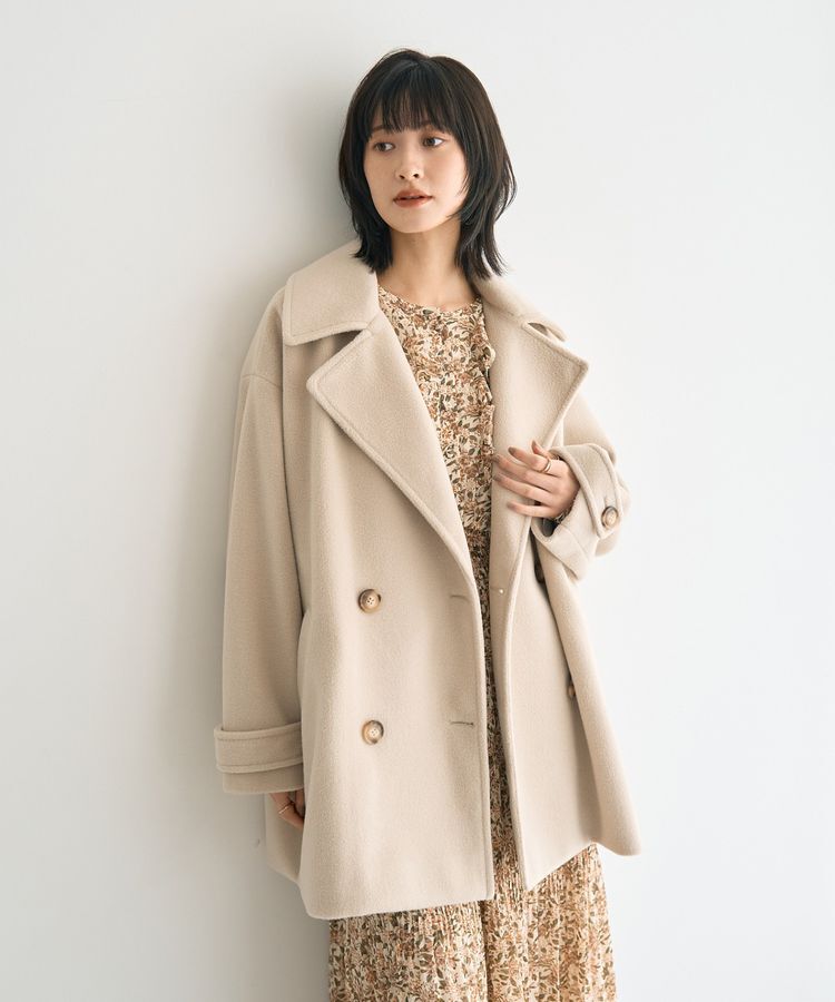 YECCA VECCA「シャギーPコート」|その他|Light beige