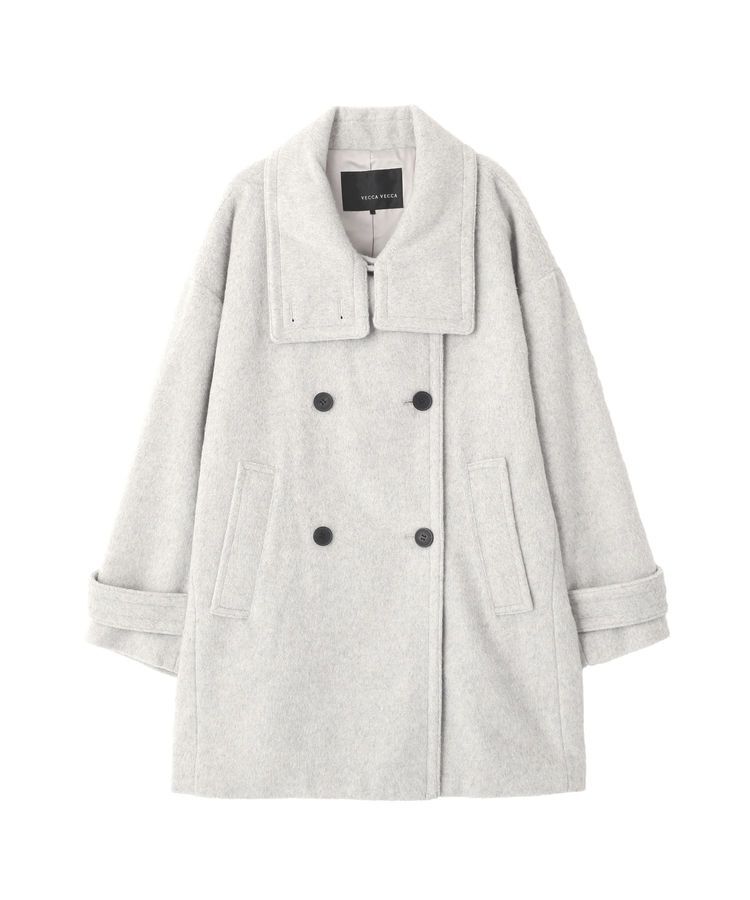 YECCA VECCA「ウール混ミドル丈スタンドカラーコート」|その他|