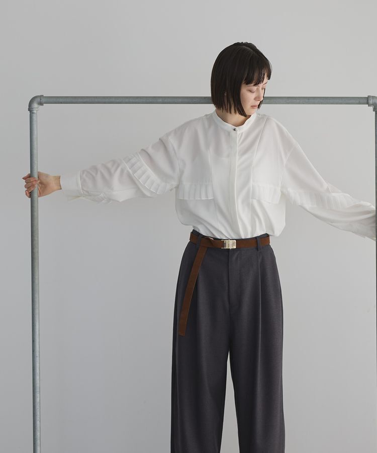 GARAGE OF GOOD CLOTHING「シアプリーツラインブラウス」|シャツ・ブラウス|
