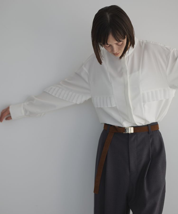 GARAGE OF GOOD CLOTHING「シアプリーツラインブラウス」|シャツ・ブラウス|