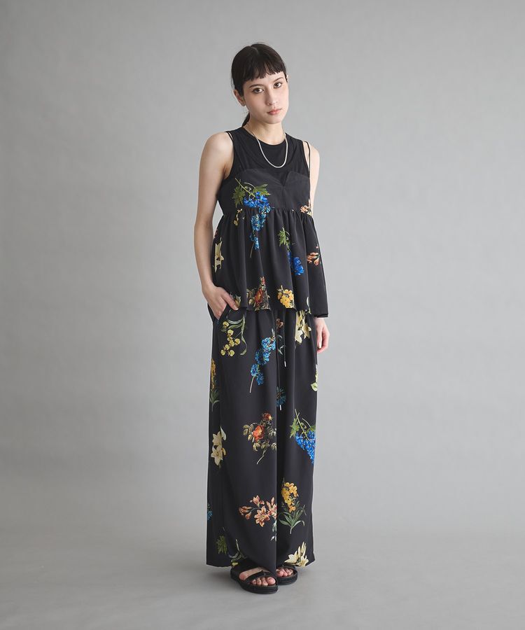 GARAGE OF GOOD CLOTHING「【日本製】デシンフラワープリントドロストワイドパンツ」|その他|