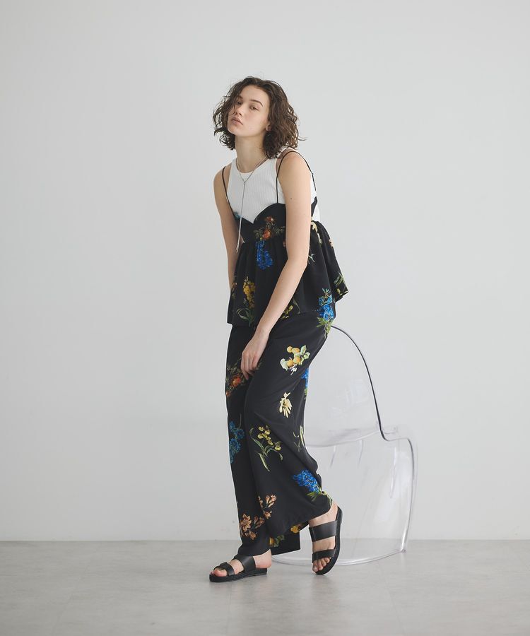 GARAGE OF GOOD CLOTHING「【日本製】デシンフラワープリントドロストワイドパンツ」|その他|