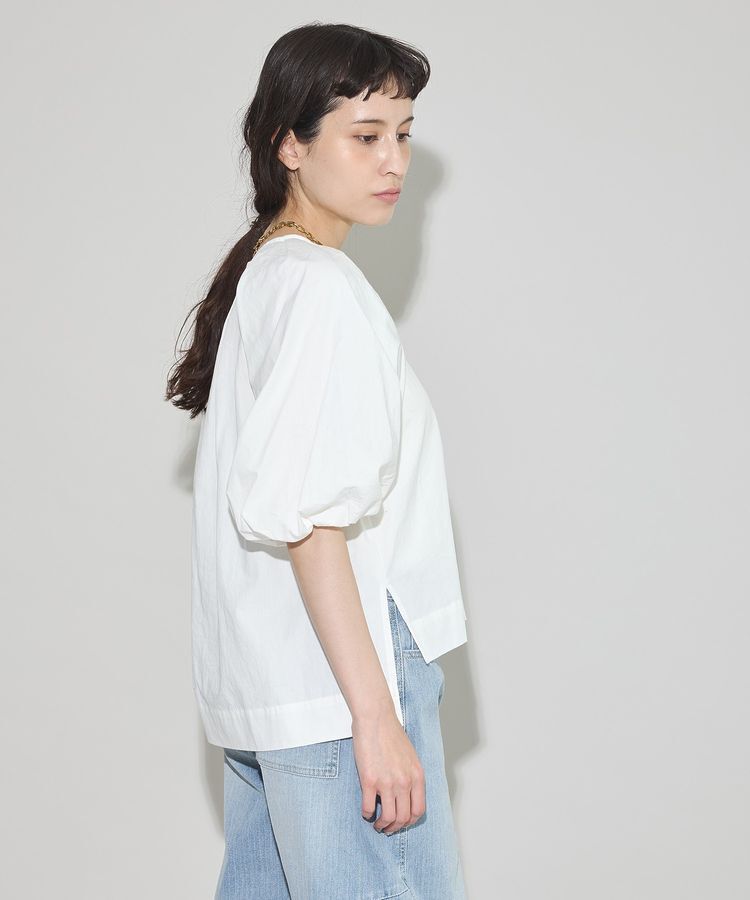 GARAGE OF GOOD CLOTHING「【日本製】綿麻半袖パフスリーブブラウス」|シャツ・ブラウス|