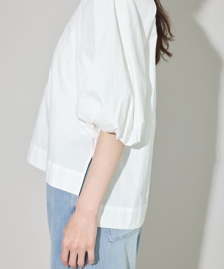 GARAGE OF GOOD CLOTHING「【日本製】綿麻半袖パフスリーブブラウス」|シャツ・ブラウス|