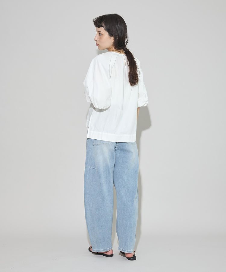 GARAGE OF GOOD CLOTHING「【日本製】綿麻半袖パフスリーブブラウス」|シャツ・ブラウス|