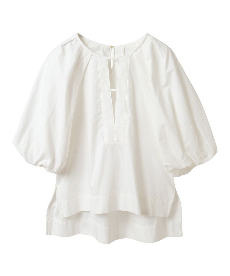 GARAGE OF GOOD CLOTHING「【日本製】綿麻半袖パフスリーブブラウス」|シャツ・ブラウス|