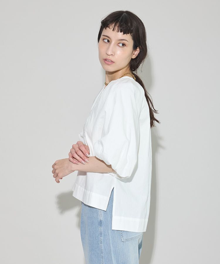GARAGE OF GOOD CLOTHING「【日本製】綿麻半袖パフスリーブブラウス」|シャツ・ブラウス|