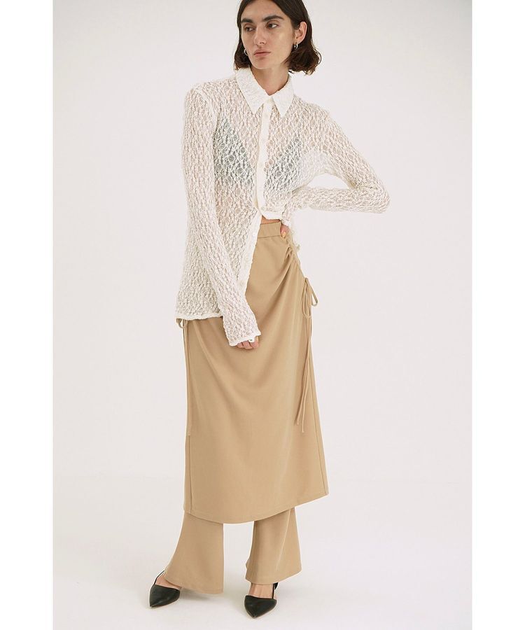 GARAGE OF GOOD CLOTHING「【CLANE】lady lace shirt」|シャツ・ブラウス|Ivory