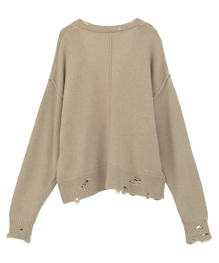 GARAGE OF GOOD CLOTHING「Vネックダメージショートニットプルオーバー」|ニット・セーター|