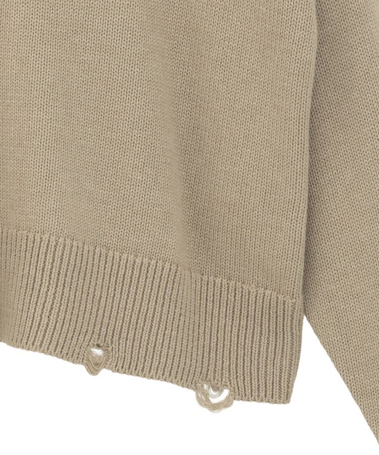 GARAGE OF GOOD CLOTHING「Vネックダメージショートニットプルオーバー」|ニット・セーター|