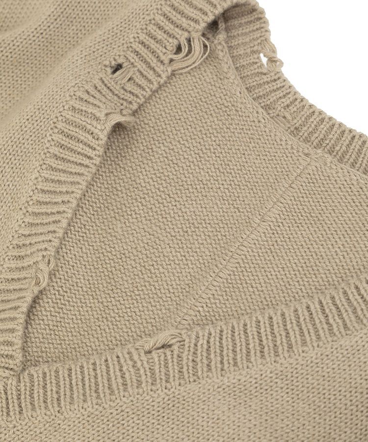 GARAGE OF GOOD CLOTHING「Vネックダメージショートニットプルオーバー」|ニット・セーター|