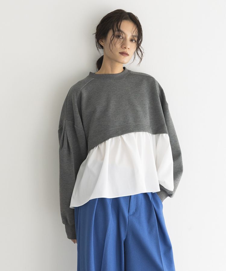 GARAGE OF GOOD CLOTHING「異素材MIXモックネックプルオーバー」|Tシャツ・カットソー|