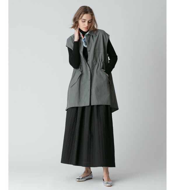 allureville「サファリノースリーブジレ」|ベスト・ジレ|