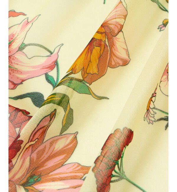 LOULOU WILLOUGHBY「【LOULOU WILLOUGHBY】RATTIシフォンフラワープリントワンピース」|ワンピース|