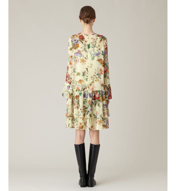 LOULOU WILLOUGHBY「【LOULOU WILLOUGHBY】RATTIシフォンフラワープリントワンピース」|ワンピース|