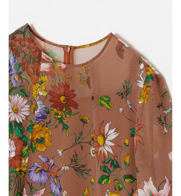 LOULOU WILLOUGHBY「【LOULOU WILLOUGHBY】RATTIシフォンフラワープリントワンピース」|ワンピース|