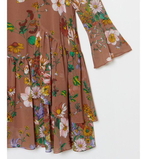 LOULOU WILLOUGHBY「【LOULOU WILLOUGHBY】RATTIシフォンフラワープリントワンピース」|ワンピース|