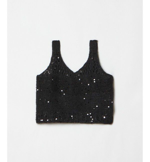 allureville「スパンコールモヘヤキャミ」|ベスト・ジレ|