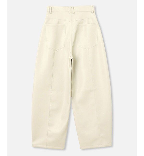 allureville「フェイクレザーフロントシームパンツ」|チノ|