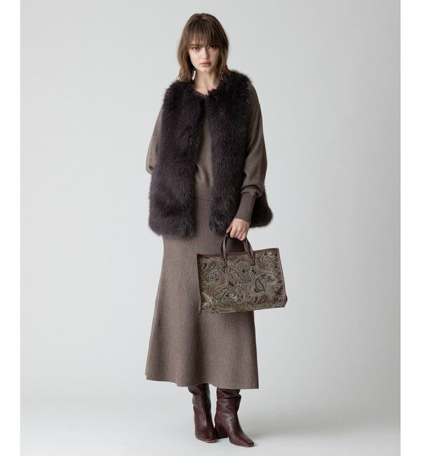 allureville「【セットアップ対応可能】ウールスムース2WAYネックプルオーバー」|ニット・セーター|