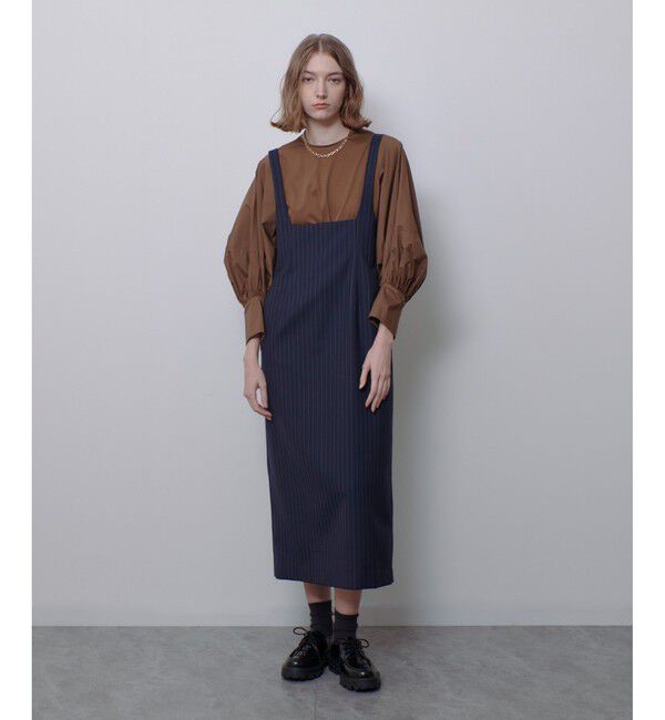 allureville「Uネックラインジャンパースカート」|ジャンパースカート|