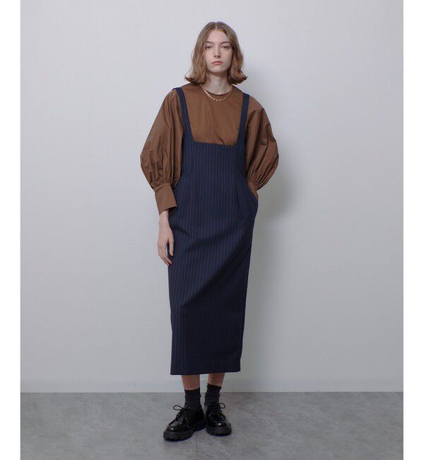 allureville「Uネックラインジャンパースカート」|ジャンパースカート|