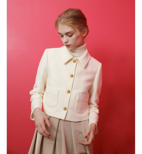 LOULOU WILLOUGHBY「【LOULOU WILLOUGHBY】リングツイードステンカラージャケット」|その他|