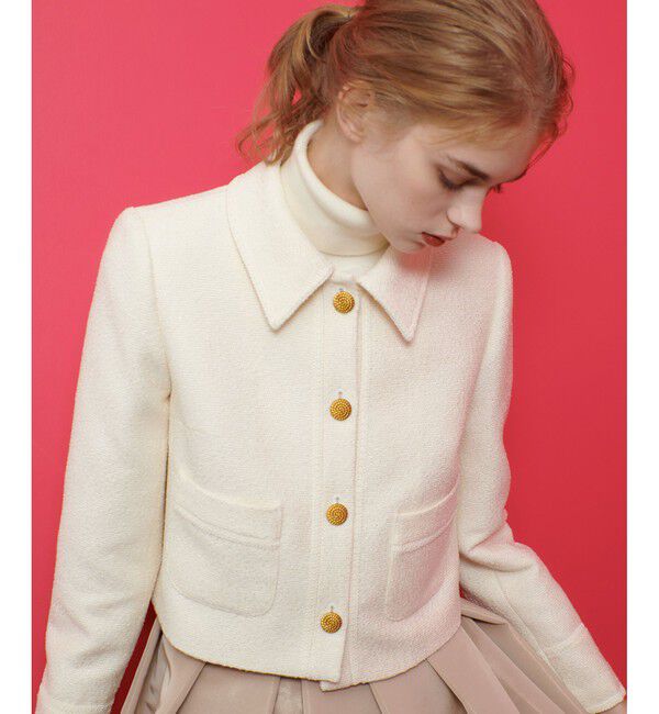 LOULOU WILLOUGHBY「【LOULOU WILLOUGHBY】リングツイードステンカラージャケット」|その他|