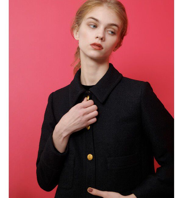 LOULOU WILLOUGHBY「【LOULOU WILLOUGHBY】リングツイードステンカラージャケット」|その他|