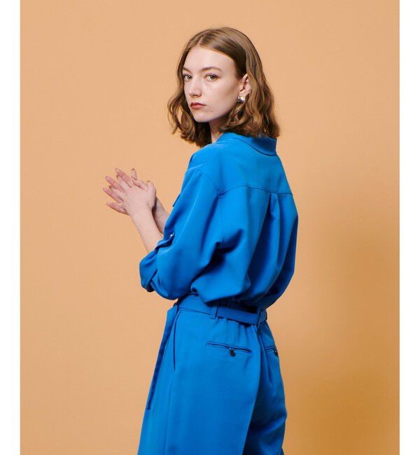 allureville「CRISPYカルゼターンバックシャツ」|シャツ・ブラウス|