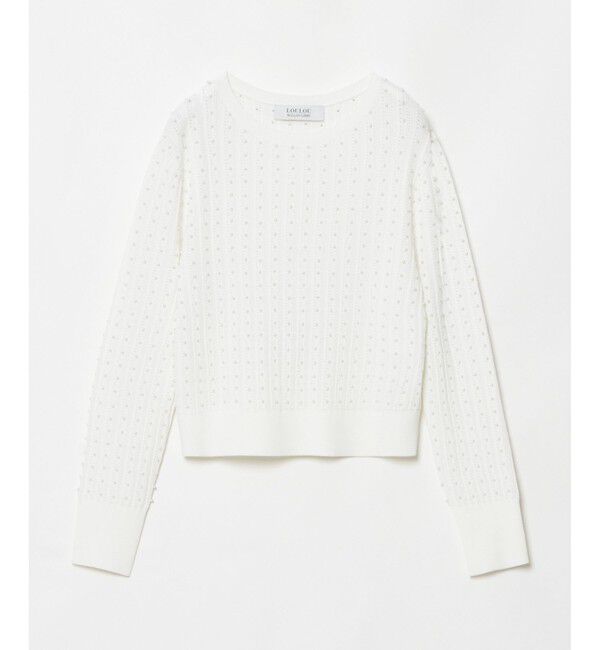 LOULOU WILLOUGHBY「【LOULOU WILLOUGHBY】パールスタッズプルオーバー」|ニット・セーター|