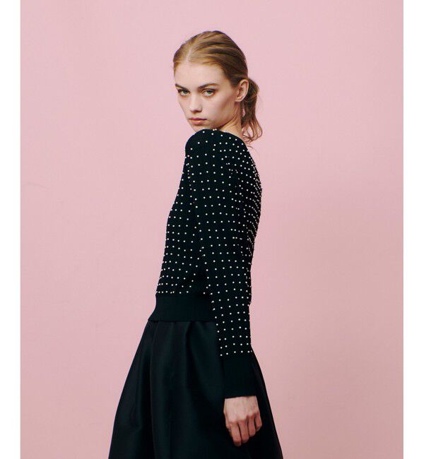 LOULOU WILLOUGHBY「【LOULOU WILLOUGHBY】パールスタッズプルオーバー」|ニット・セーター|