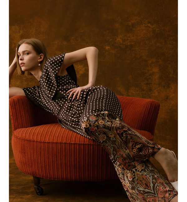 LOULOU WILLOUGHBY「【LOULOU WILLOUGHBY】ペイズリードットオールインワン」|オールインワン|