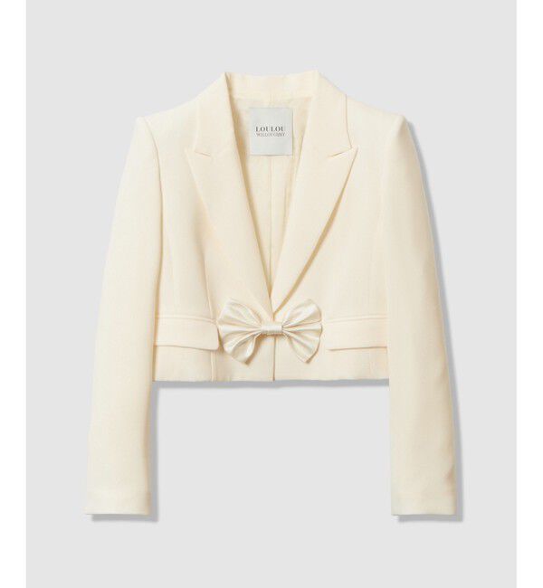 LOULOU WILLOUGHBY「【LOULOU WILLOUGHBY】ダブルクロスショートジャケット」|テーラードジャケット|