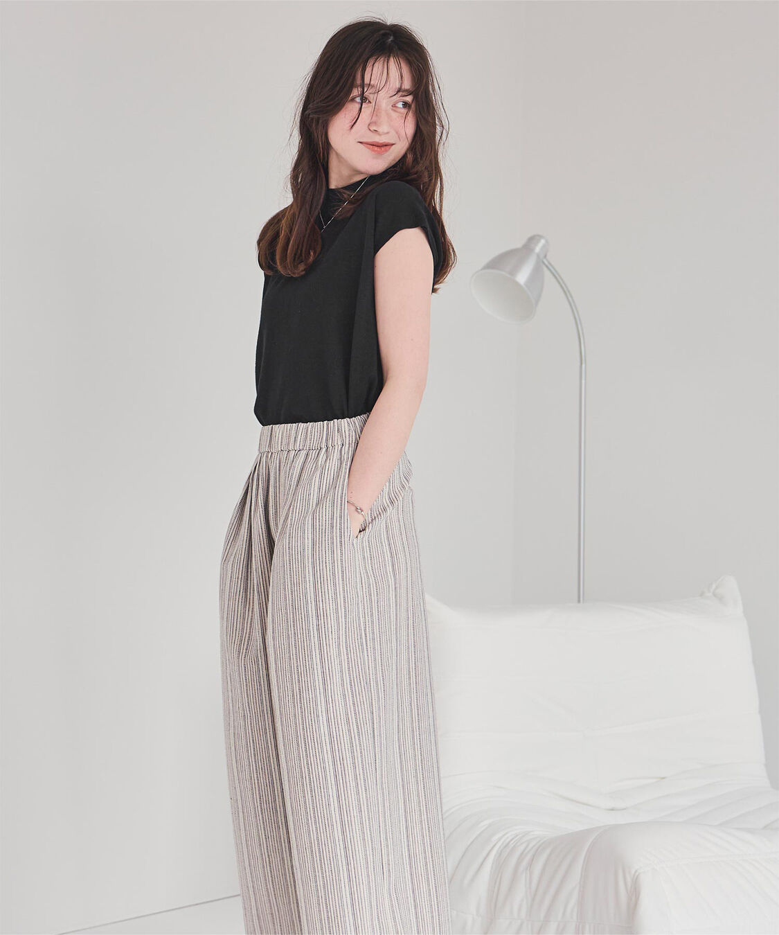 titivate「ベーシックフレンチスリーブライトニット」|ニット・セーター|