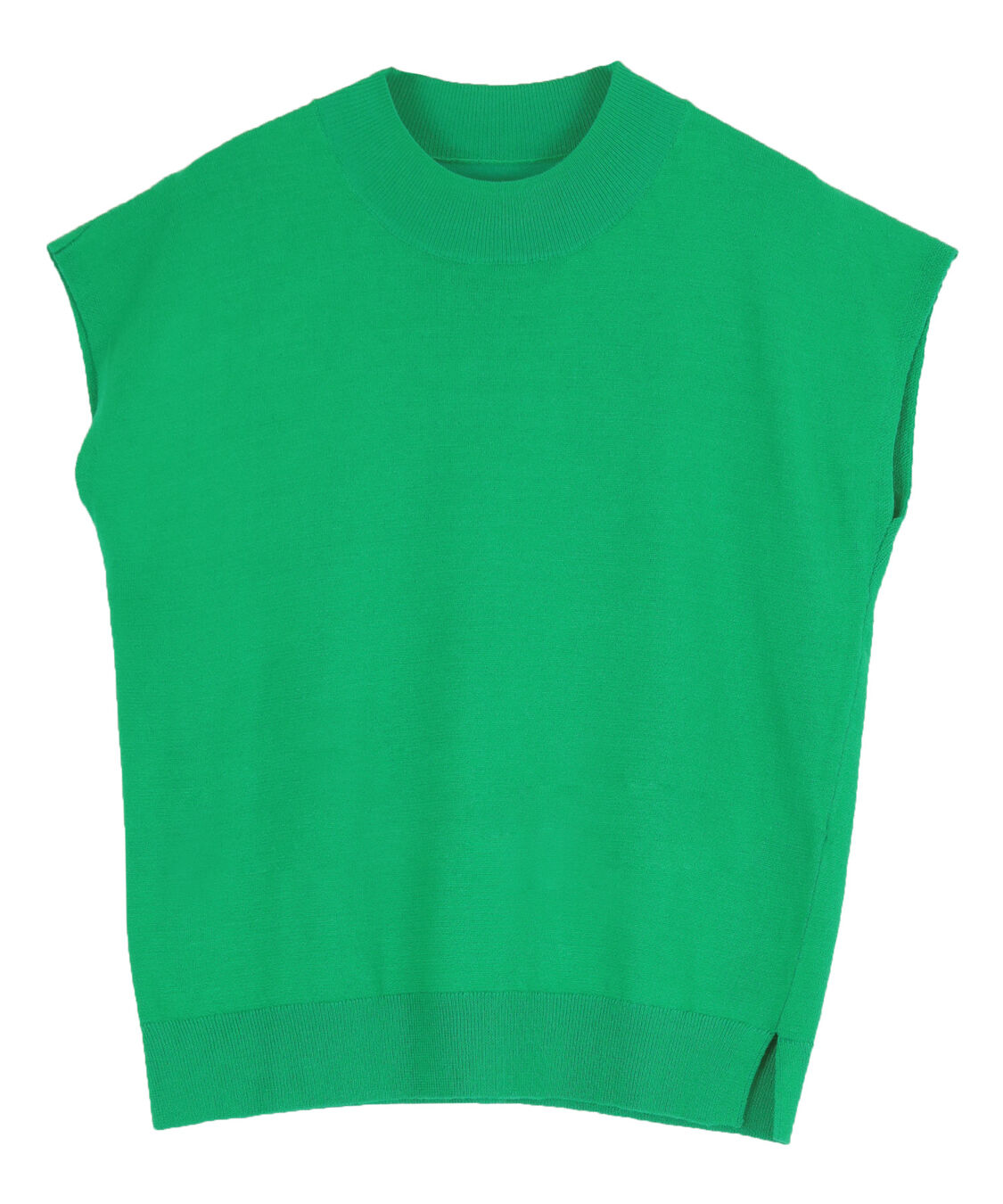 titivate「ベーシックフレンチスリーブライトニット」|ニット・セーター|グリーン