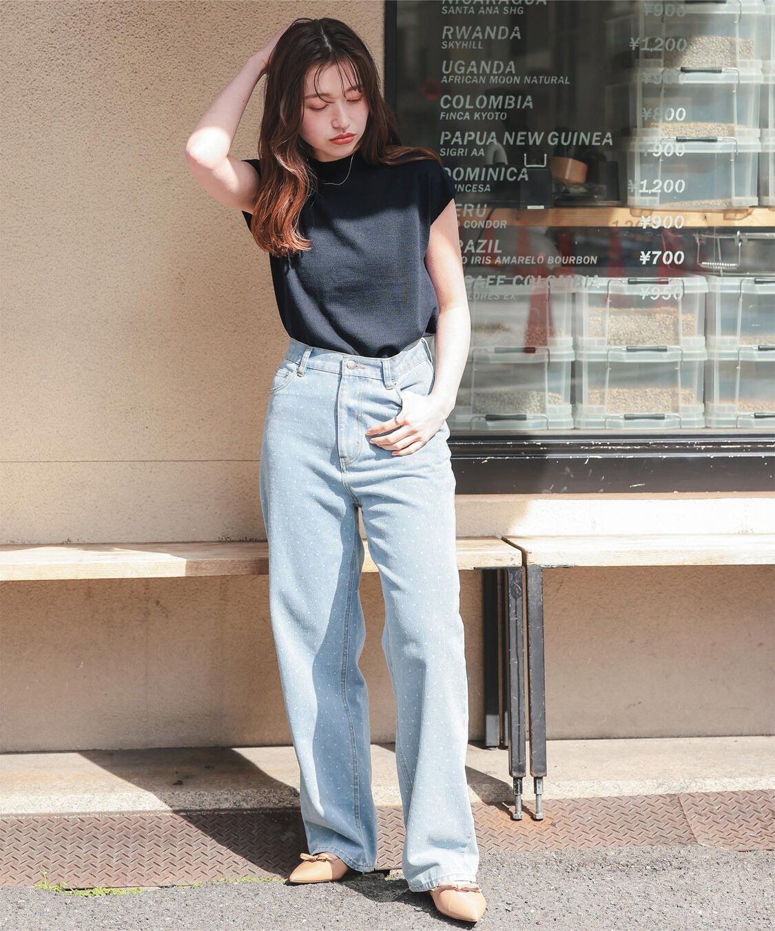 titivate「ベーシックフレンチスリーブライトニット」|ニット・セーター|