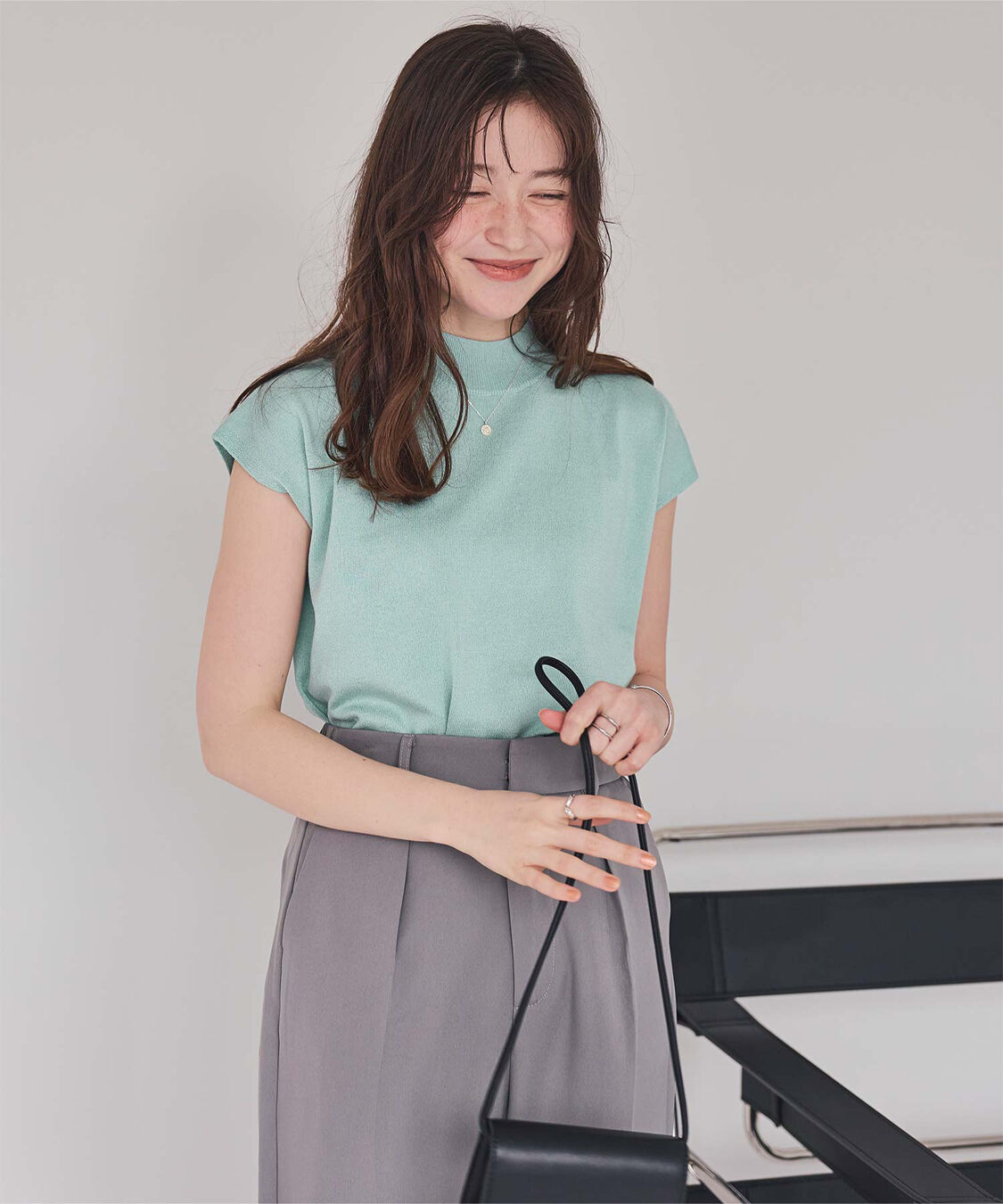 titivate「ベーシックフレンチスリーブライトニット」|ニット・セーター|