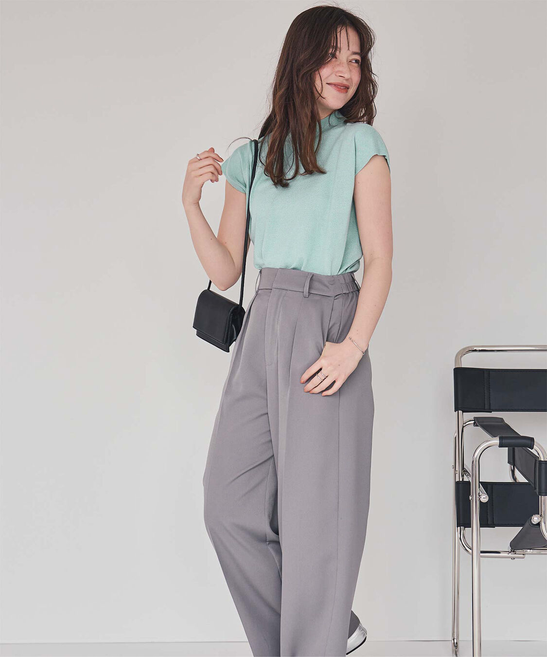 titivate「ベーシックフレンチスリーブライトニット」|ニット・セーター|