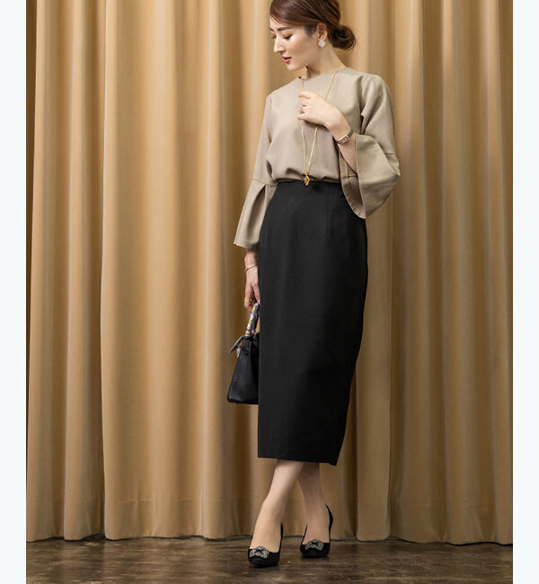 ur's「【星玲奈さんコラボアイテム】ペンシルタイトスカート」|スカート|ブラック